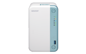 Servidor NAS Qnap TS-251D-4G 8TB - Dual-Core 2.0GHz - 4GB RAM - 1x Gigabit - Inclui 2 HDs NAS de 4TB