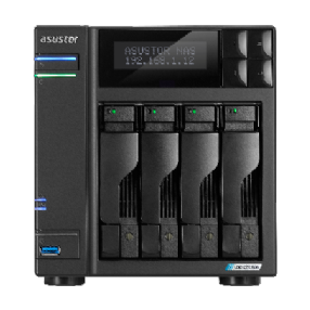 Servidor NAS Asustor AS6704T 16TB - Intel Quad-Core 2.0 GHz - 4GB - 2x 2.5GbE - Inclui 4 HDs NAS de 4TB
