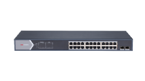 Switch Hikvision - 24 Portas PoE - 2x Gigabit - Layer 2 - Não Gerenciável - MPN: DS-3E0526P-E/M