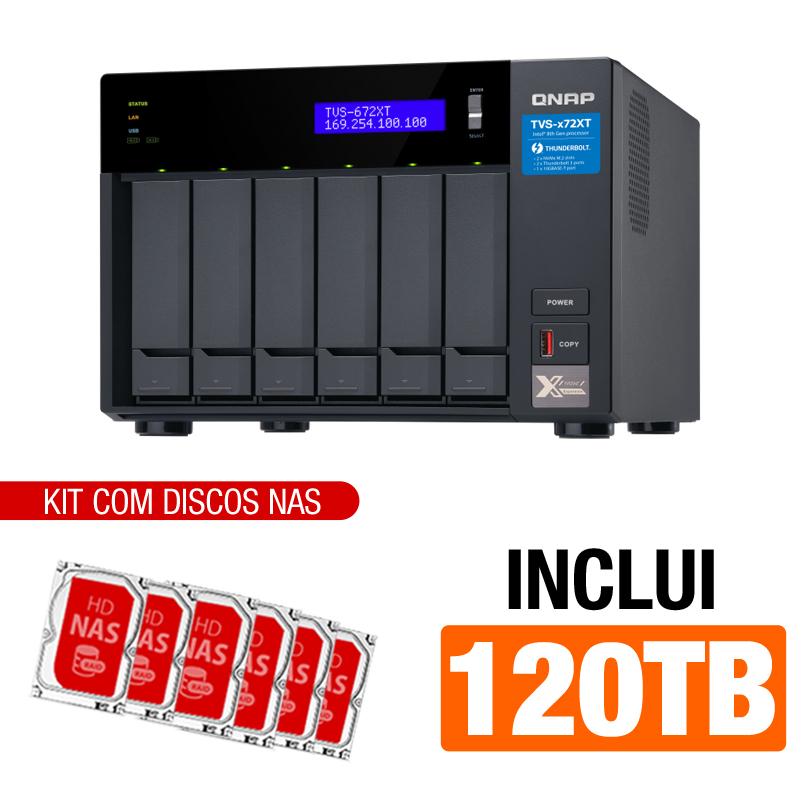 Servidor NAS Qnap TVS672XT 6 Baias